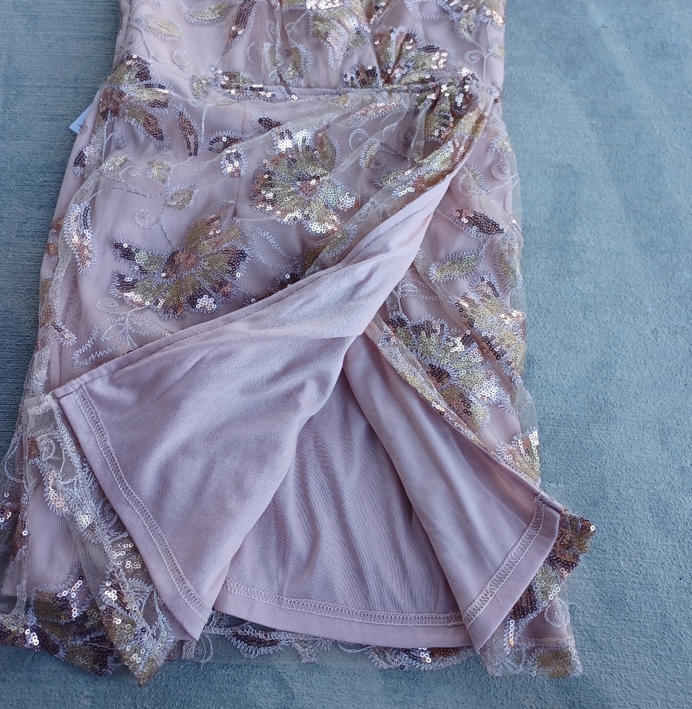 Maniju Sequin Mini Wrap Short Dress - Picture 5 of 9